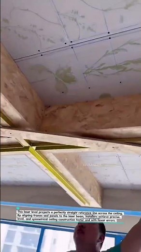Perfect Ceiling Alignment Using a Laser Level Tool #Construction #LaserLevel #Ceiling