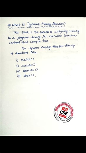 What is a Dynamic Memory Allocation(DMA). | Engineering Viva Question | Interview Questions