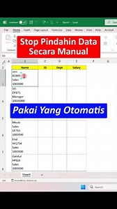 59K views · 1.1K reactions | Stop Pindahin Data Secara Manual Karena ada cara yang otomatis #tips #trik #tutorial #tipsexcel #trikexcel #tutorialmicrosoftexcel #belajarmicrosoftexcel #shortcutkeyboardexcel #belajarkomputer #belajarngetik #belajarmicrosoftword #texttocolumn #belajarexceldaridasar #exceldasar @penggemar berat SEMUA ORANG | Panglima Tutorial | Facebook