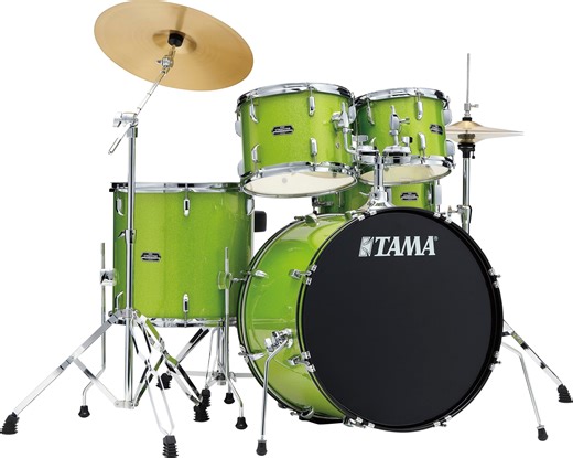 Tama Stagestar 5-piece Complete Drum Set - Lime Green Sparkle