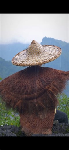 4.3K views · 55 reactions | Armor in the cold 略, shield in the rain ️ — 3000 years old craft reborn ✨ Handmade straw raincoat 淋 — where tradition meets time ⏳ #AncientCrafts #TraditionalRaincoat #StrawRaincoat | HQDiscover | Facebook