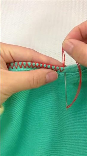 Hand-lock the hem of the pants#A little trick for needlework#Needlework