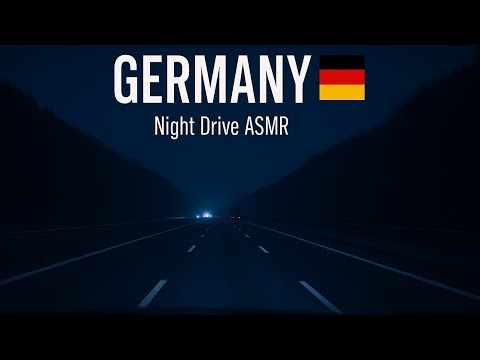Germany • Night Drive ASMR • Front View • 4K POV • Engine Sound Only | No Music