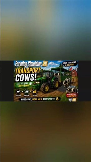 Farming Simulator 20 Mobile Gameplay | Transporting Cows with Big Tractor 🐄🔥
