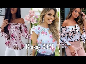 HERMOSAS BLUSAS PRIMAVERA VERANO 2021 BLUSAS SENCILLAS Y BONITAS EN TENDENCIAS 2021 BLUSA
