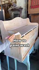 What is paint washing ??? 🧐🧐Paint washing is perfect to help you get out tones in your wood that you DONT want. 😊It’s very easy to do and you can do it with any color! After stripping your wood dilute the paint to 50watee/50paint , apply & wipe away excess ! You can build up color, or add multiple washes.Comment “ WASH” for a list of supplies 😊 | Gadoury Restoration
