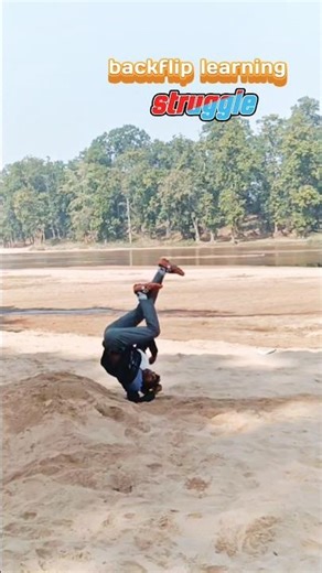 backflip learning struggle 😔 #ytshorts #trending #martialarts
