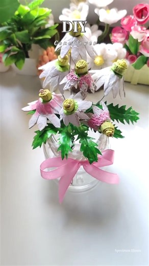 Diy Coneflower#shortsfeed #viralshort #diycrafts #diyhomedecor #handmade #diy