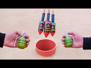 Experiment: XXL Firecrackers in a Big hole