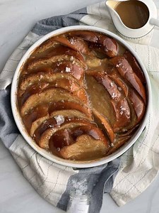 The BEST Salted Caramel Bread Pudding