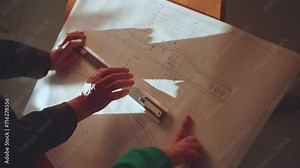 Process engineers, engineers study drawings, engineers work on the project