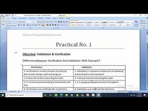 Difference between verification and validation in software testing