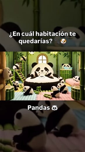 Satisfying treats | IA ASMR on Instagram: "🥹🐼 Esta habitación parece sacada de un sueño… ¿Te quedarías con los pandas o cambiarías de cuarto? 👀 Respóndeme en comentarios 👇💚 #asmr #animalovers #ReelViral #EligeUno #ParaTi"
