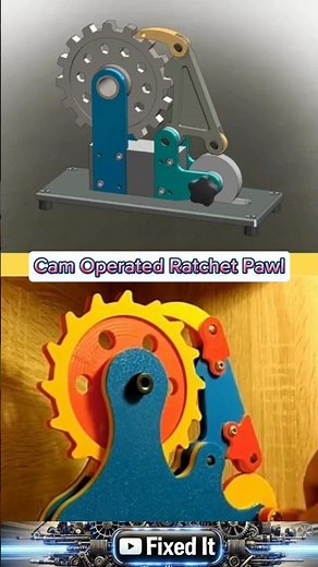Cam-Operated Ratchet Pawl Mechanism — Simple Demo, 3D Model & Real Wooden Prototype Explained