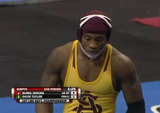 Bubba Jenkins got kicked off Penn State by Cael Sanderson and transferred to Arizona State.His first year there he met his former teammate David Taylor, undefeated in the NCAA Finals, and cradled him for the pin.Taylor won Olympic gold. Jenkins went to MMA.