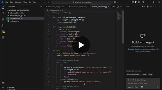 #python #bmicalculator #oasisinfobyte #internship #pythonprojects #gui #tkinter #datavisualization #learningbydoing | MONIKA LADE