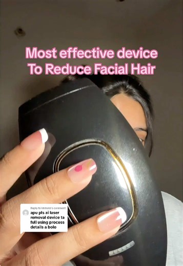 Replying to @hhhnnb here's how use IPL/Laser At home to reduce facial hair! #skincare #skincareroutine #skintok #facialtreatment #facialhair #facialhairremoval #pcos #pcoshairremoval #fyp #trending #tiktokbangladesh