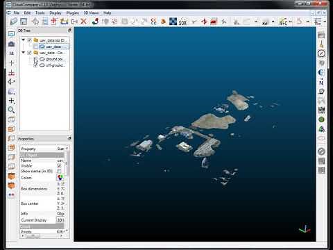 Cloud Compare Ground Classification on UAV point cloud