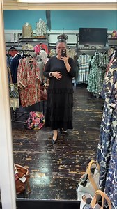 Classic Style Ruffled Dress ~ 3 colors This modest tiered ruffle dress combines comfort, style, and practicality in one elegant design Crafted from a soft polyester-spandex blend, it’s lightweight, non-wrinkle, and perfect for all-day wear The 3/4 sleeves and classic round neckline offer a timeless, flattering look, while the tiered ruffle layers add playful movement Measuring approximately 50 inches in length, it provides full coverage and runs true to size for a reliable fit A versatile piece 