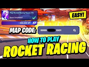 How to PLAY Rocket Racing Races (MAP CODE) & Reach Gold in Rocket Racing - Fortnite Quest