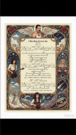Queen I Was Born To Love You - Guitar Chord Sheet & Guitar Solo Tab