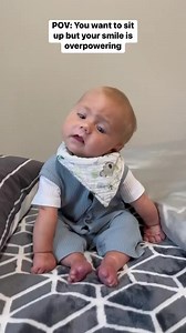 13M views · 180K reactions | He’s always smiled with his whole body! This was back when he was 8 months old and could only sit for about 3 seconds. He’s now almost 2 years old and can sit for about 30 minutes (when he wants to). | The Mellor Family | Facebook