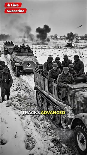 Rare Winter Combat German Half Tracks in Action #shorts
