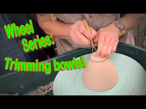 Wheel Throwing Series: Trimming Bowls on The Potter's Wheel!