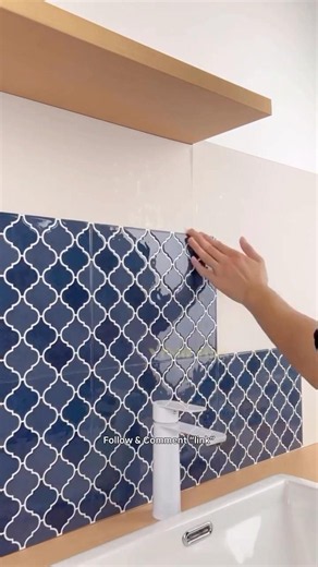Kitchen Tile Sticker😍(Link in description)#kitchentips #homedecor #flipkartfinds #shortvideo