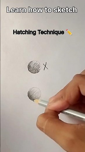 Sketch techniques tutorial.|Hatching| |Cross hatching| #shorts #trending #tuitorial #trendingshorts