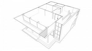 Download 3D  looped animation of parametric building project for free
