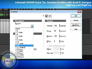 Cakewalk SONAR Tutorial: How to fix Music Timing with Quantize Duration