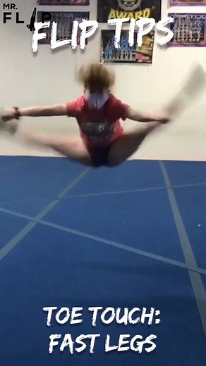 838 reactions · 60 shares | Want to improve your toe touch? Flexibility is key, but slow legs hold you back. Add these drills to boost your speed. Catch you on the flip side! . . . #misterflip #fliptips #training #cheer #fitness #reels #blessed #tumbling #coaching #gym #toetouch #viral #investment #success #jumps #dreams #goals #abs #flips #push #viralreels #love #fit #explore #grind #handstand #power #practice #work | Mister Flip | Facebook