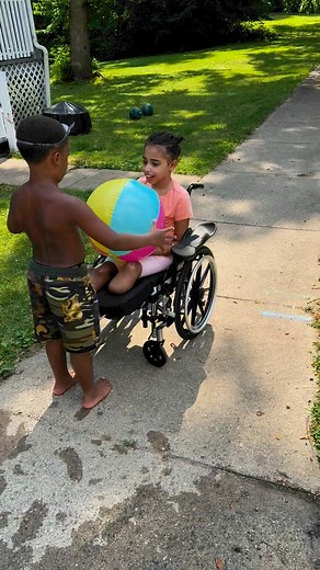 Kimmie still finding ways to play kickball #soccer #KimmieStrong bounding with little bro Summer time vibes #limbdifference | SharRonnie Garrett