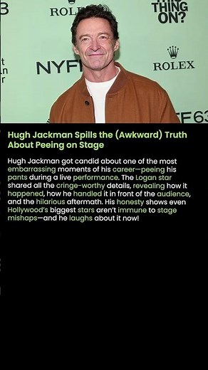 Hugh Jackman Spills the (Awkward) Truth About Peeing on Stage. #shorts