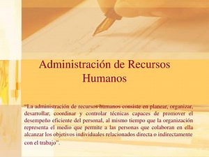 Administración de Recursos Humanos - SlideServe