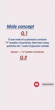 MOLE CONCEPT|Calculations involving moles|