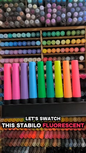 Swatching the STABILO Neon Highlighter Set — vibrant colors with that signature fluorescent glow