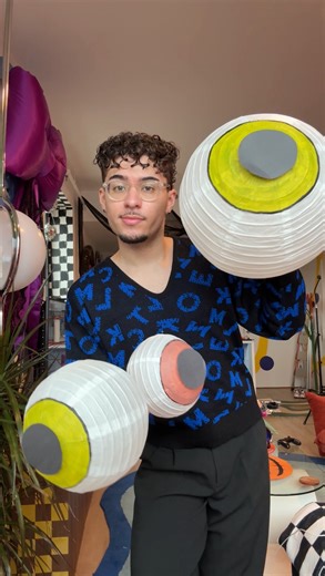 Meta AI on Instagram: "With a little help from me, @homewithjuan made these creepy-cool paper lantern eyeballs. Ready to get crafty? #halloweendecor #diyproject"