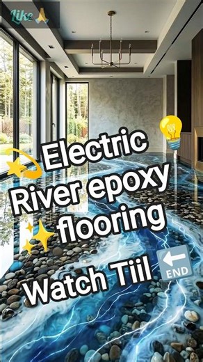✨⚡Electric River Epoxy Dining Room Transformation 👑