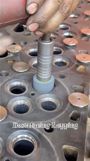 Engine head valve granding resurfacing lopping #lopping #automobile #mechanic #shortsfeed