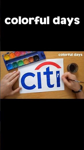 Citi logo painting