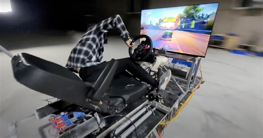 1.3M views · 5.2K reactions | 马鹿Blyat always plays big: check out this insane racing simulator from the creator of the most immersive World of Tanks setup. You don't want to crash in this "car": https://80.lv/articles/mind-blowing-racing-setup-from-creator-of-most-immersive-tank-simulator | 80 Level | Facebook