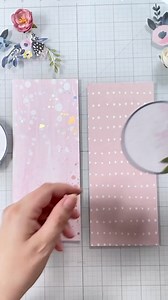 🌸 Floral card making tutorial🌸 by Alice Scraps Wonderland 🩷🌸💙 Spring is here! That is why I reached for the Spring Abstract and Avec Amour collections to create these slimline cards.⁠⁠🌸 I started with a base of patterned paper from Spring Abstract in pink hues. I then fussy cut some of the circle elements from another sheet of the 12x12 pad, cutting the florals a second time so I could layer them over the circles with foam adhesive, creating a fun pop!⁠⁠🌸 I decorated these circles with ep