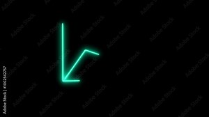 Neon Growth chart and line graph set analysis thin line icon .Conceptual business finance growth chart still life.