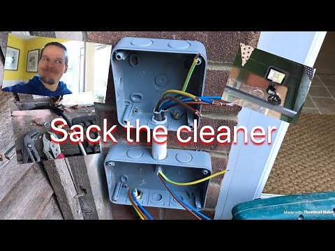 Electricians day installing outside power and lighting.