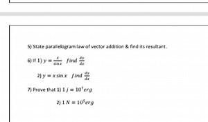 5) State parallelogram law of vector addition \& find its resul... | Filo
