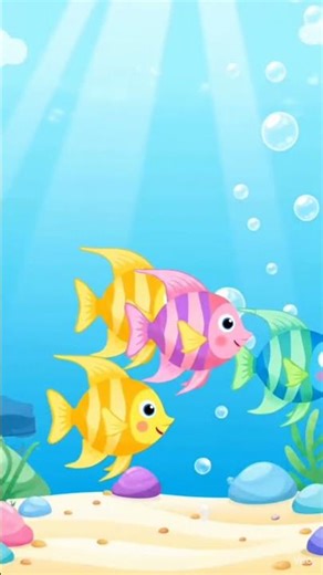 Happy Fish Swim 🐟 Baby Animation | ZippyMoo Kids #shorts