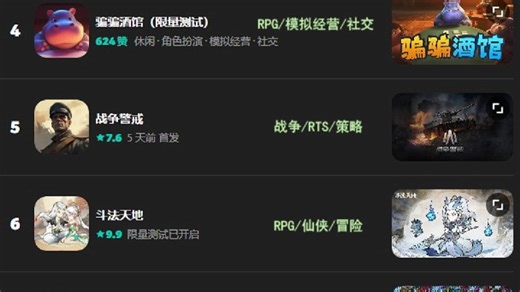 【250304】今日游戏排行榜与标签整理