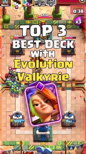 Top 3 Beat Evolution Valkyrie deck in Clash Royale #clashroyale